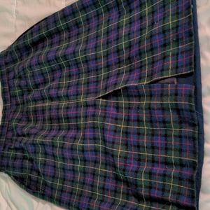 Saks Fifth Avenue Purple Plaid Pencil Skirt